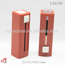 LS6074 diseño cuadrado más ligero empuje hacia arriba el tubo cosmético abierto del empaquetado del lápiz labial